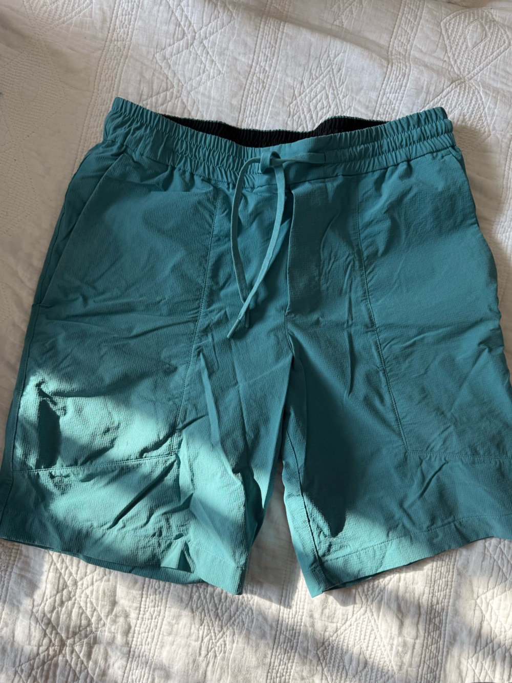 Men’s Teal lululemon Drawstring Athletic Shorts medium